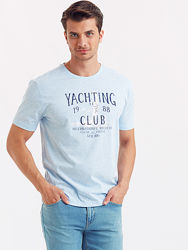 голубая мужская футболка LC Waikiki  ЛС Вайкики Yachting Club
