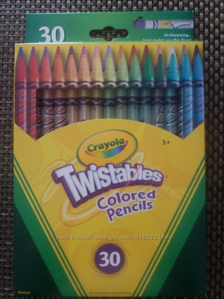 Crayola twistables карандаши 30шт