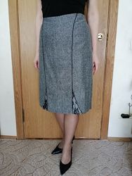 Стильная деловая шерстяная юбка, размер-48. Акция 