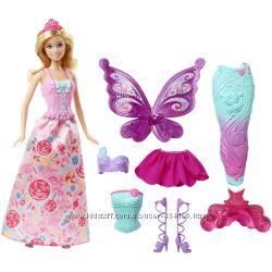 Кукла Барби Перевоплощение Принцесса, Русалочка, Фея Бабочка Barbie DHC39