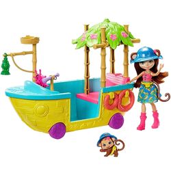 Энчантималс Лодка Джунгли и кукла обезьянка Мерит Enchantimals GFN58