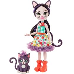 Кукла Энчантималс кошка Сиеста Кэт с питомцем Enchantimals GJX40