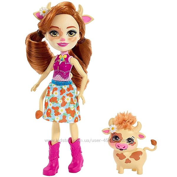Энчантималс Мышка Майла Корова Кейли кукла с питомцем Enchantimals FXM77