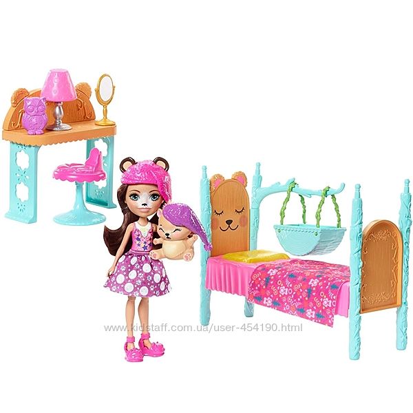 Энчантималс Спальня мечтыи кукла Брен Медведь Enchantimals FRH46