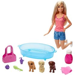 Кукла Барби Купание щенков Barbie Pets Mattel GDJ37