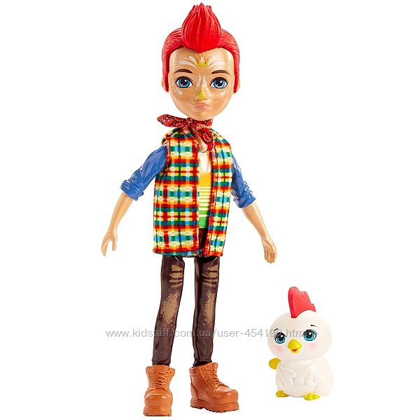 Кукла Энчантималс петух Редвард Рустер с питомцем Enchantimals GJX39