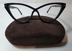 Трендовая женская оправа очки Tom Ford TF 5729-B 001 56- cateye восьмерка