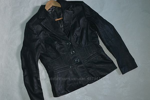 Женская натуральная кожаная куртка пиджак