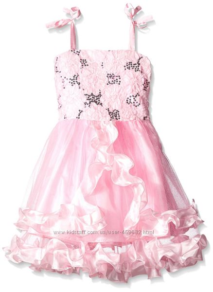 нарядное розовое платье на 5-6 лет . в наличии