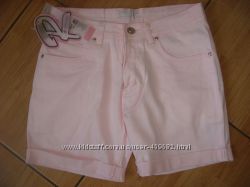 Новые джинсовые летние шорты, нежно-розового цвета, р. 28  в наличии 