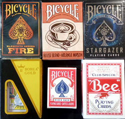 Bicycle Stargazer, Bicycle Fire, Bicycle House Blend, Bee Red, Mini Red 5шт