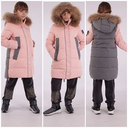 Anernuo Зимове пальто напів-пальто для дівчини 17175 17152 17196