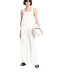 Белые широкие брюки H&M 