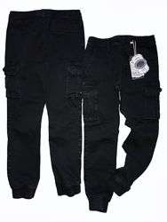 Котоновые брюки джоггеры с накладными карманами 