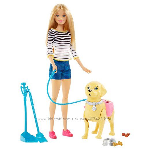 Барби - прогулка с щенком - Barbie Walk and Potty Pup Playset