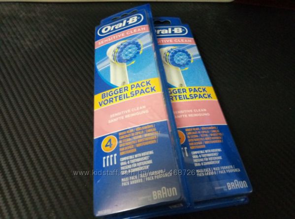 4шт oral-b sensitive clean насадки на электрическую щетку