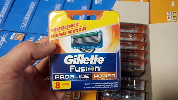 Gillette Fusion POWER ProGlide 8шт.  Только Высокое качество , Колумбия
