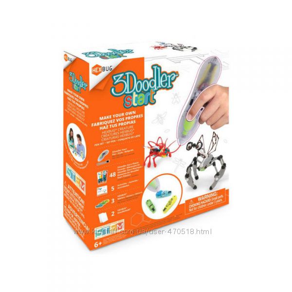 3Д ручка 3Doodler Start HEXBUG Creature 3D Pen Set  3д ручка 3дудлер старт