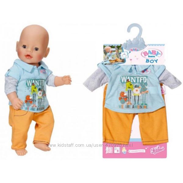 Одежда для куклы 43 см Baby Born костюм для мальчика Zapf Creation 822197A