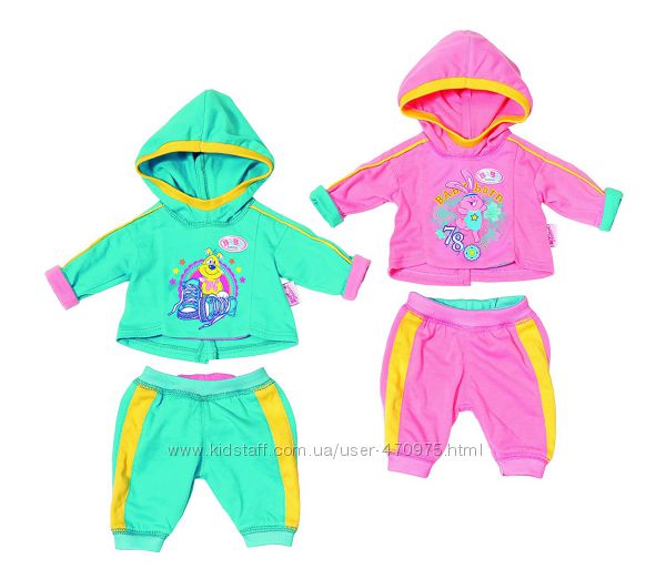 Одежда для куклы Zapf Baby Born Спортивный стиль розовый костюмчик 823774 