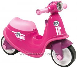 Детский розовый беговел скутер каталка Smoby 721002