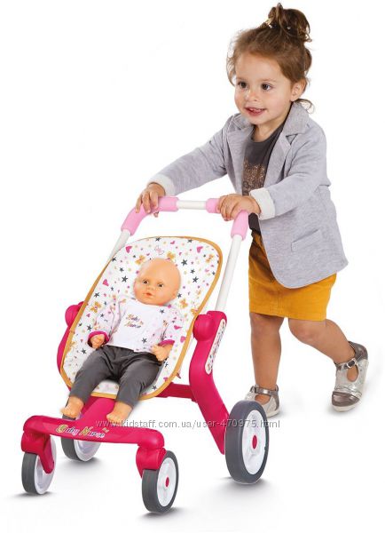 Коляска Smoby Baby Nurse для прогулок с поворотными колесами 251223