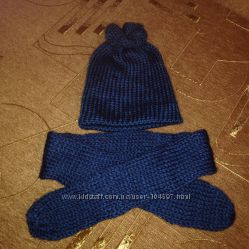 Комплект шапочка и шарф 