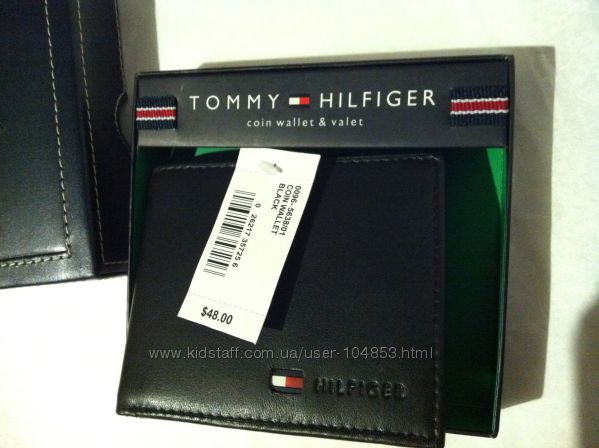 TOMMY HILFIGER кожаный кошелек портмоне с отдел. для монет