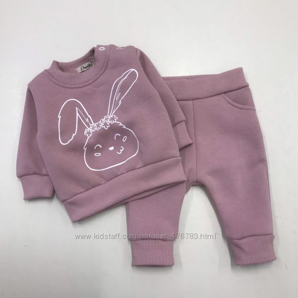 Теплий комплект з флісовим начісом для дівчинки