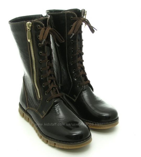Качественные высокие ботинки Берегиня модель 2242 коричневые и черные