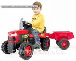 Трактор педальный Dolu 8053 красно-черный с прицепом