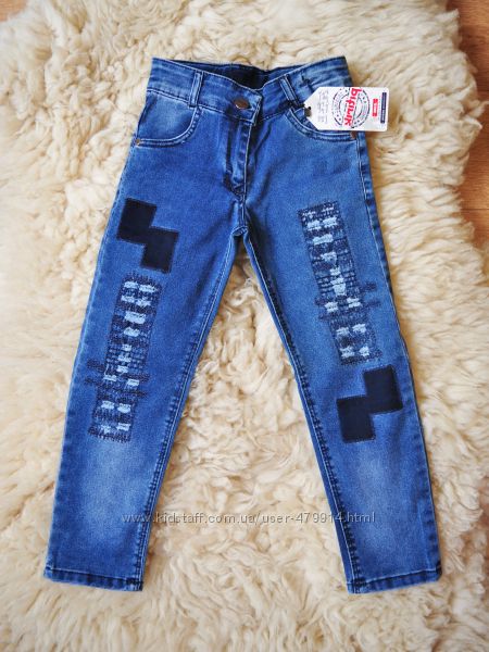 Модные джинсы, Турция, от 2 до 12 лет, 95 котон