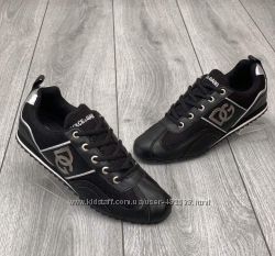 Кожаные мужские кроссовки