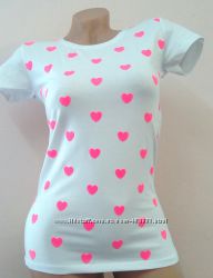 Женская трикотажная футболка Pink heart
