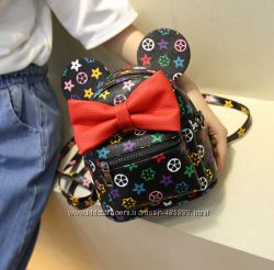 Милый Мини Маус рюкзак в стиле LV с бантиком и ушками 