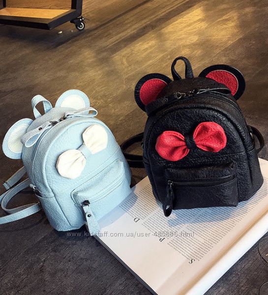 Сказочные рюкзаки Мини Маус с ушками и нежным бантиком