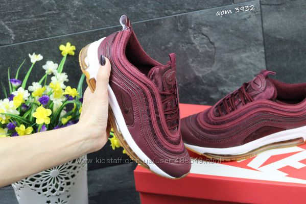 Кроссовки женские Nike 97 burgundy