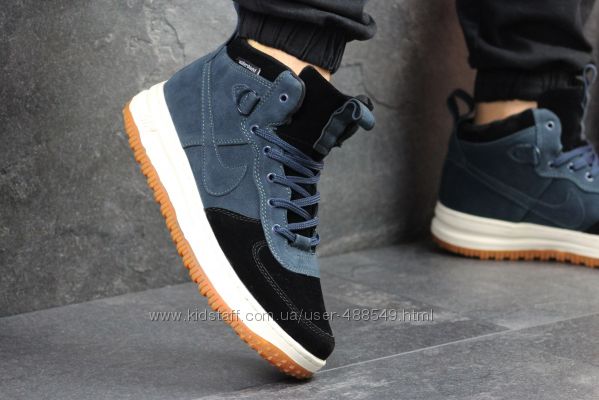  Кроссовки мужские замш Nike Lunar Force 1 Blueblack