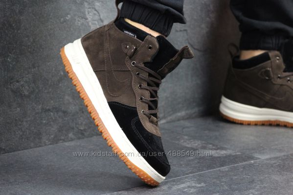  Кроссовки мужские замш Nike Lunar Force 1 brown