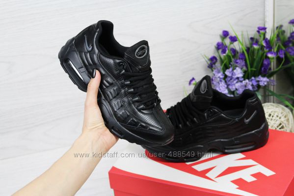  Кроссовки кожа Nike 95 black