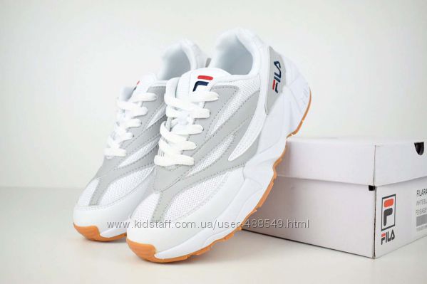 Кроссовки женские Fila Venom белые с серым