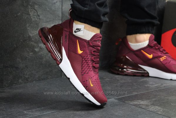  Кроссовки мужские Nike Air Max 270 burgundy, ТОП качество