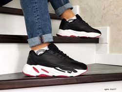 Кроссовки Adidas Yeezy Boost 700 черные белым 8687