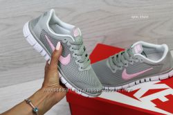  Кроссовки женские сетка Nike Free Run 3. 0 graypink