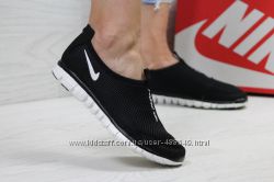 Кроссовки низкие сетка Nike Free Run 3. 0 blackwhite