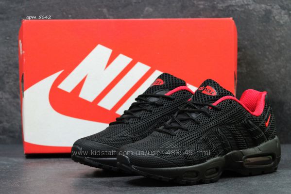  Кроссовки мужские Nike Air Max 95 blackred, ТОП качество