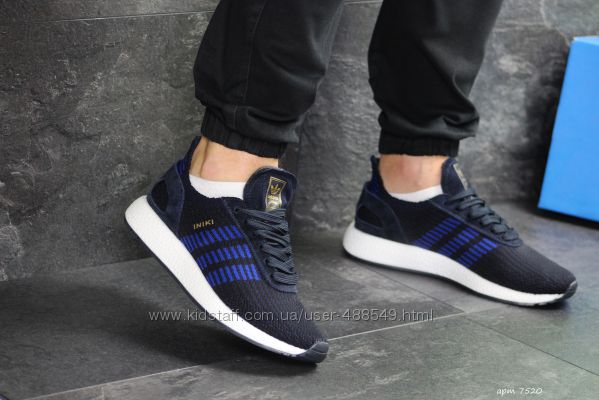 Кроссовки мужские сетка Adidas Iniki dark blue