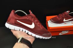 Кроссовки женские сетка NIKE Free Run 3. 0 burgundy