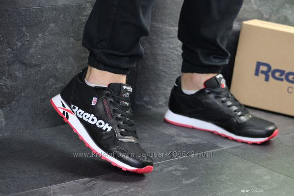  Кроссовки мужские Reebok Classic blackred 1983