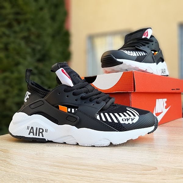  Кроссовки женские Nike Huarache x OFF White blackwhite